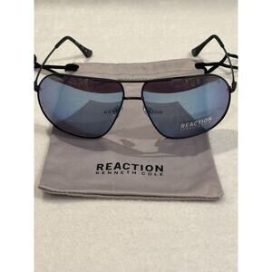 Kenneth Cole Reaction Aviator Black Sunglasses 2984/S 67-13-140*3 New With Tags